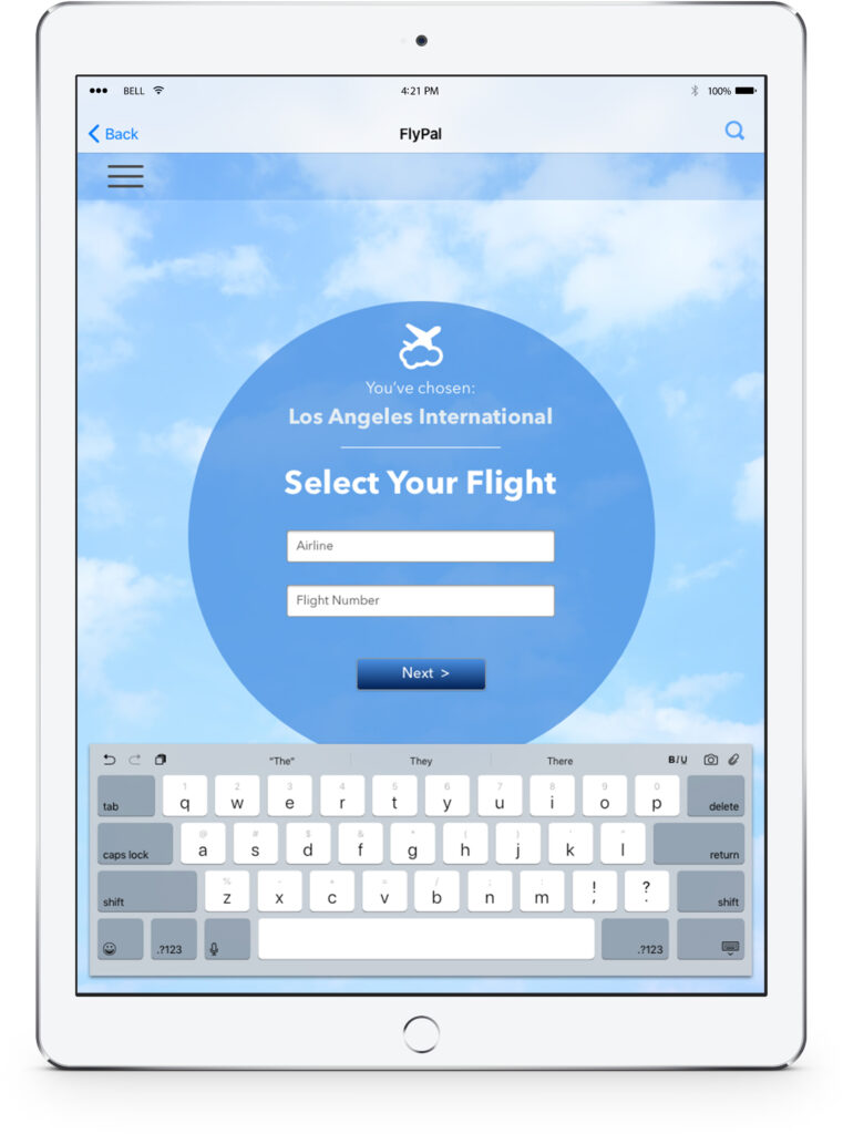 FlyPal iPad Mockup